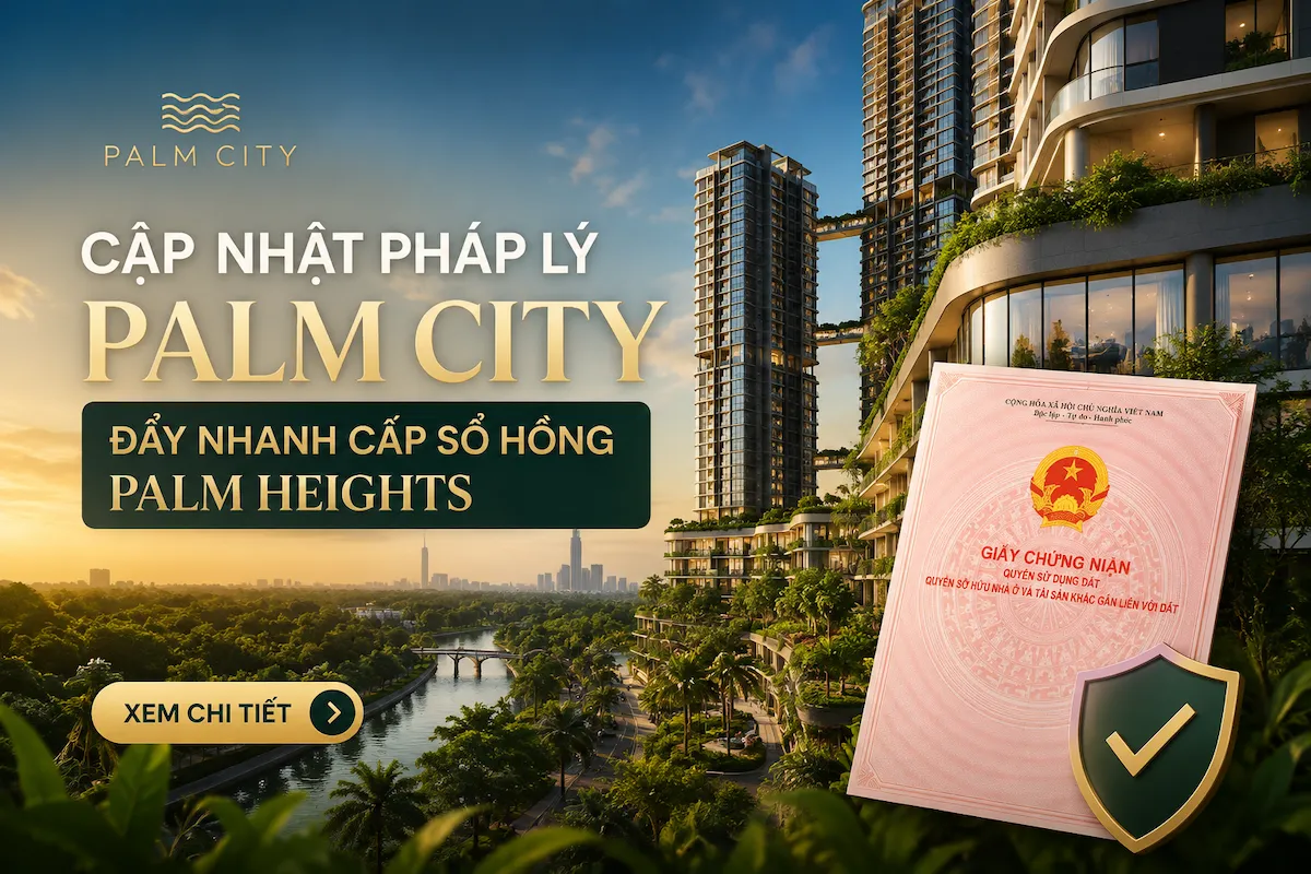 Cập nhật pháp lý Palm City 2026: đẩy nhanh cấp sổ hồng Palm Heights