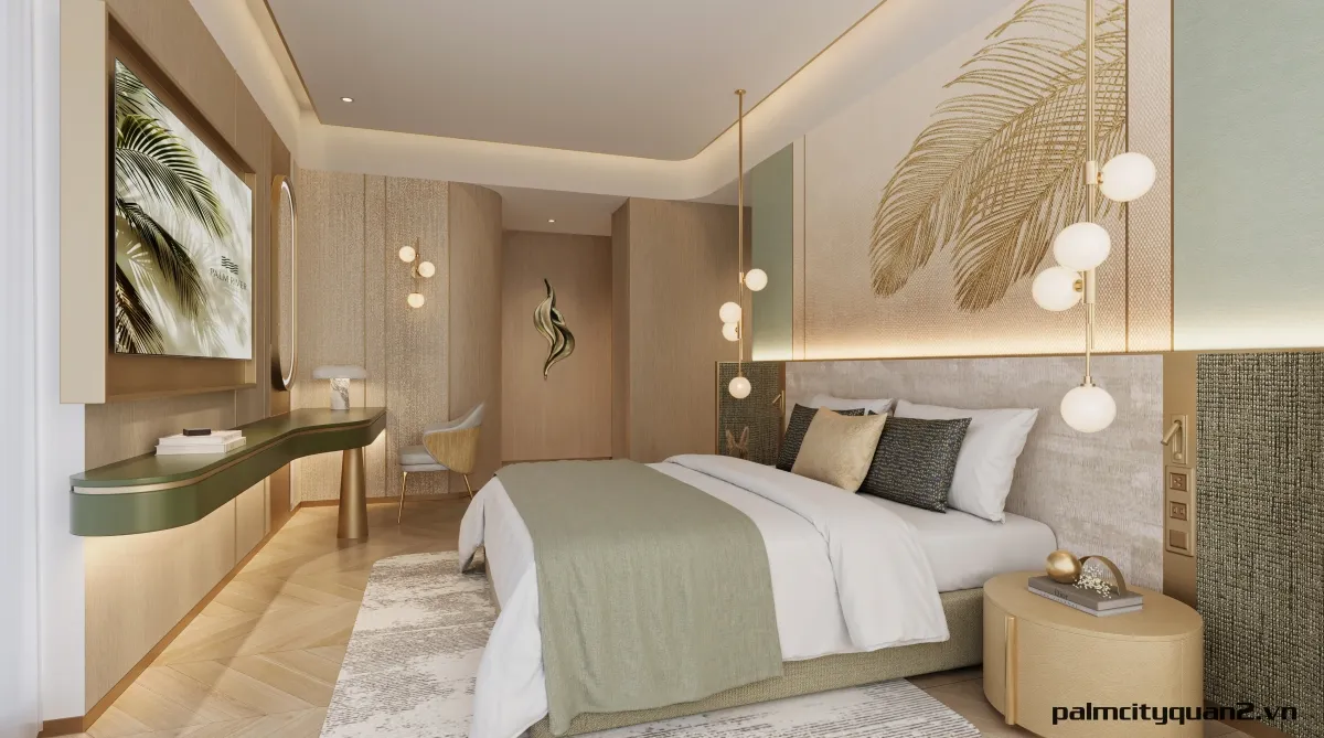 Nhà mẫu Palm River không gian phòng ngủ thoáng sáng