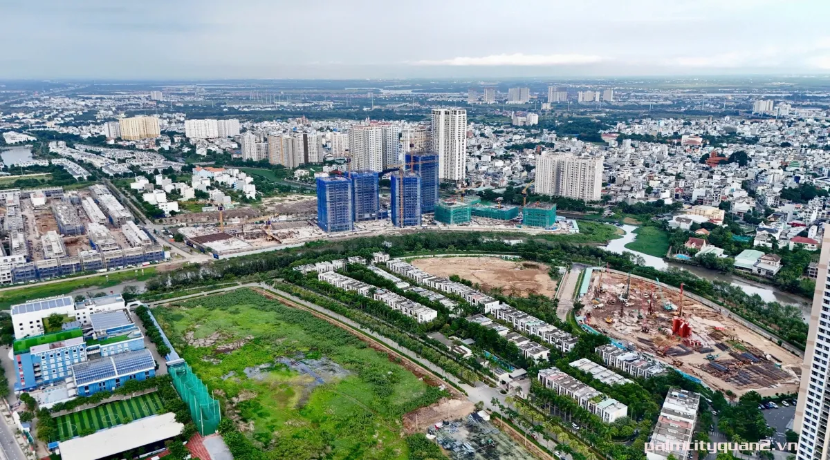 Tiến độ thi công phần móng Palm River Palm City Quận 2 tháng 8/2026